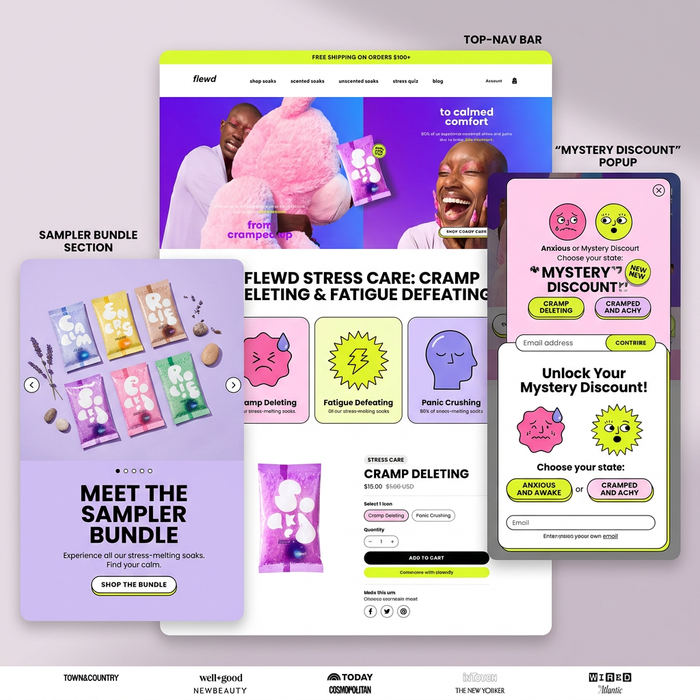 Flewd Stresscare Shopify store rebuild